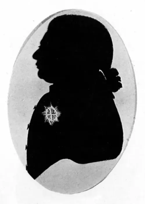 Framed Print : Silhouette portrait of King George III Framed Print : Silhouette portrait of King George III