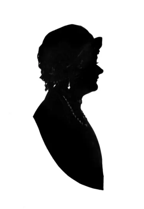 Framed Print : Silhouette portrait of Lady Alice Mahon Framed Print : Silhouette portrait of Lady Alice Mahon