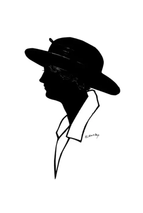 Framed Print : Silhouette portrait, Lady Irene Denison Framed Print : Silhouette portrait, Lady Irene Denison