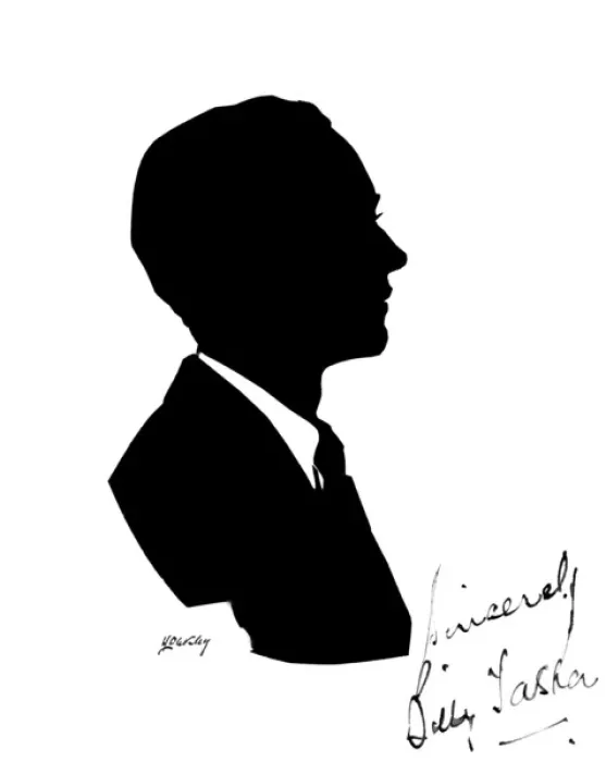 Framed Print : Silhouette portrait of Maurice Tate, English cricketer Framed Print : Silhouette portrait of Maurice Tate, English cricketer