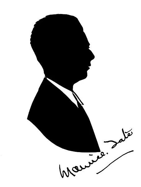 Silhouette portrait of Maurice Tate, English cricketer