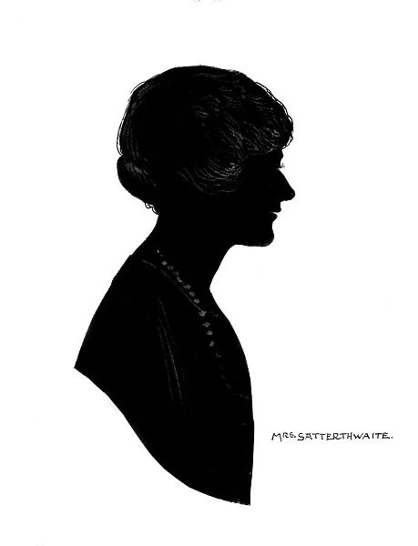 Silhouette portrait of Mrs Satterthwaite