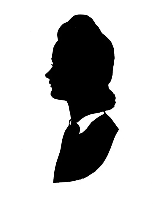 Framed Print : Silhouette portrait of a young woman Framed Print : Silhouette portrait of a young woman