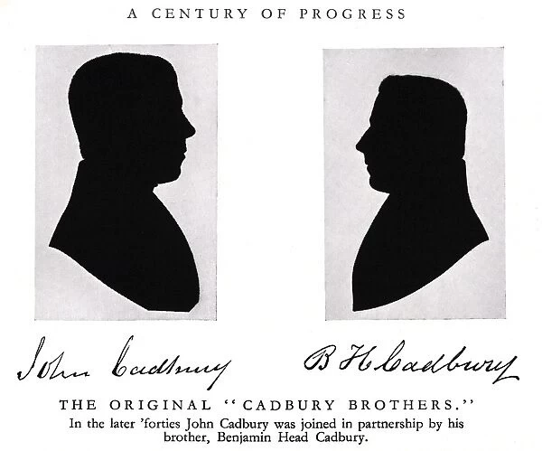 Silhouette portraits, the original Cadbury Brothers