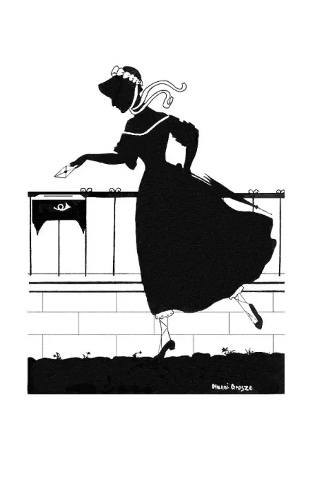 Framed Print : Silhouette - Postcard Design Framed Print : Silhouette - Postcard Design