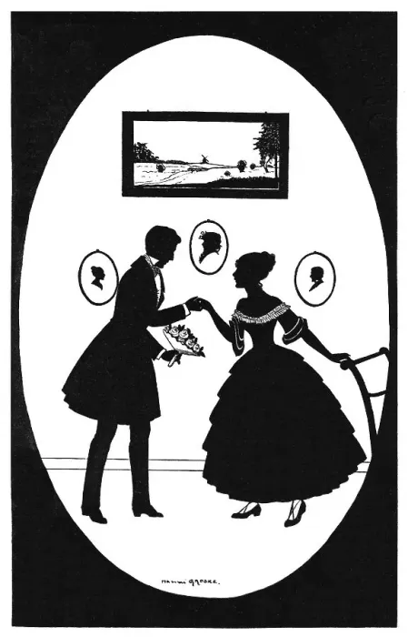 Framed Print : Silhouette - Postcard Design Framed Print : Silhouette - Postcard Design