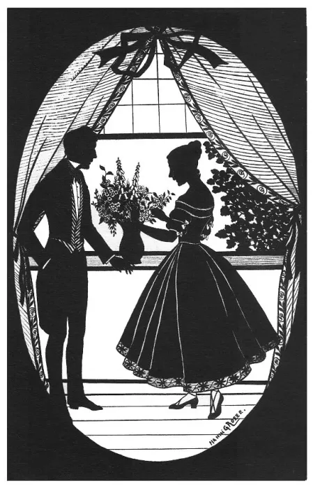 Framed Print : Silhouette - Postcard Design Framed Print : Silhouette - Postcard Design