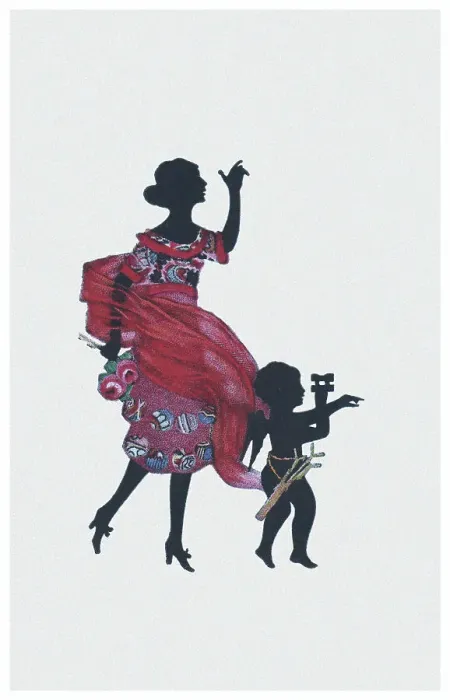 Framed Print : Silhouette - Postcard Design Framed Print : Silhouette - Postcard Design