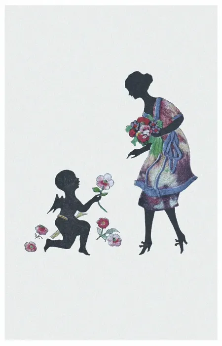 Framed Print : Silhouette - Postcard Design Framed Print : Silhouette - Postcard Design