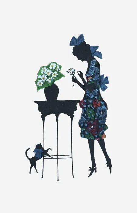 Framed Print : Silhouette - Postcard Design Framed Print : Silhouette - Postcard Design