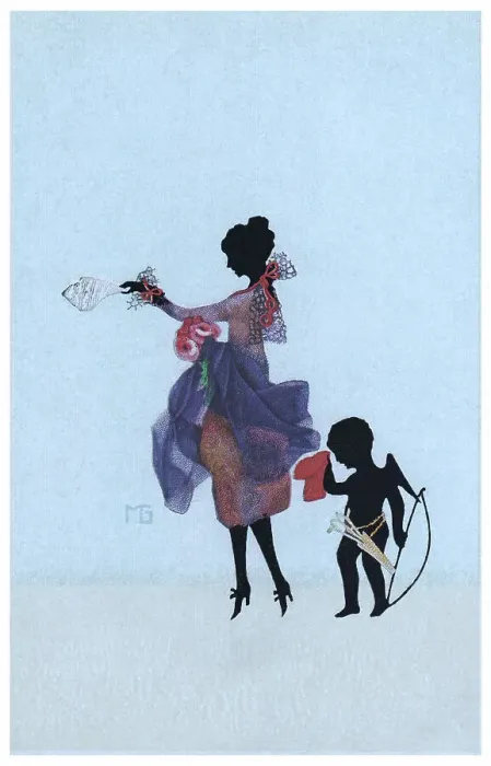 Framed Print : Silhouette - Postcard Design Framed Print : Silhouette - Postcard Design