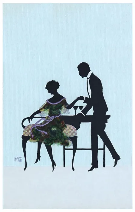Framed Print : Silhouette - Postcard Design Framed Print : Silhouette - Postcard Design