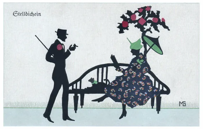 Framed Print : Silhouette - Postcard Design Framed Print : Silhouette - Postcard Design