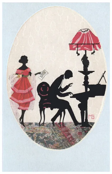 Framed Print : Silhouette - Postcard Design Framed Print : Silhouette - Postcard Design