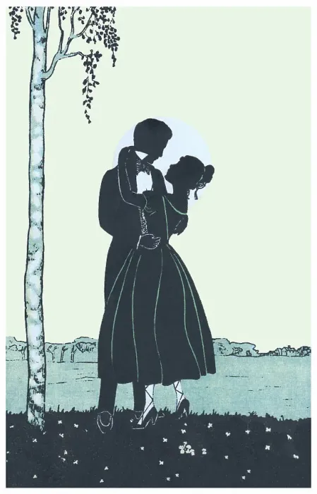 Framed Print : Silhouette - Postcard Design Framed Print : Silhouette - Postcard Design