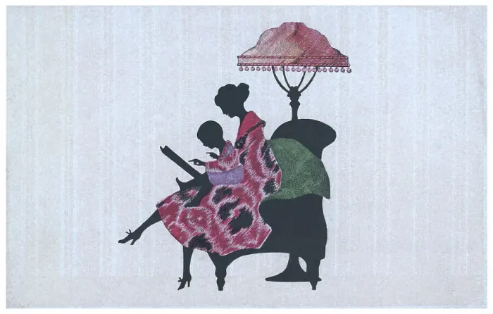 Framed Print : Silhouette - Postcard Design Framed Print : Silhouette - Postcard Design