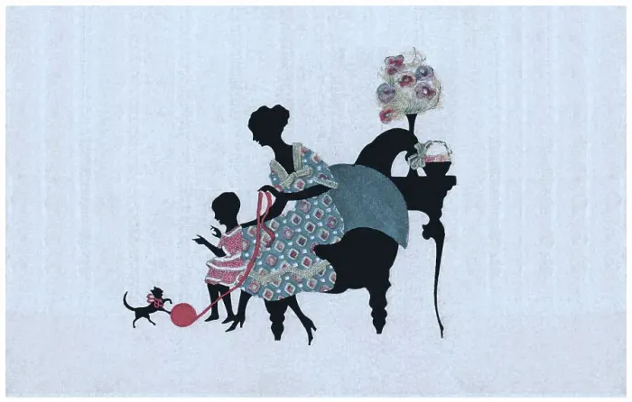 Framed Print : Silhouette - Postcard Design Framed Print : Silhouette - Postcard Design