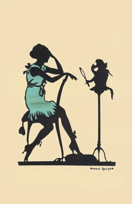 Framed Print : Silhouette - Postcard Design Framed Print : Silhouette - Postcard Design