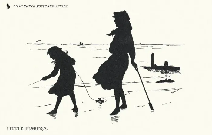 Framed Print : Silhouette - Postcard Design Framed Print : Silhouette - Postcard Design