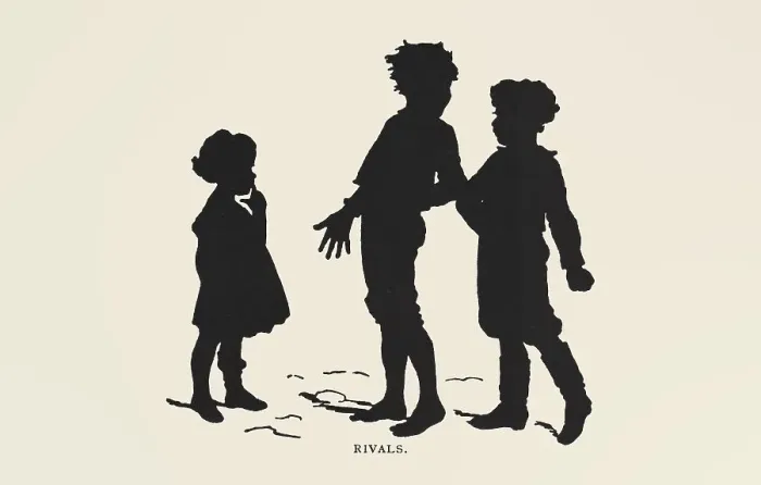 Framed Print : Silhouette - Postcard Design Framed Print : Silhouette - Postcard Design