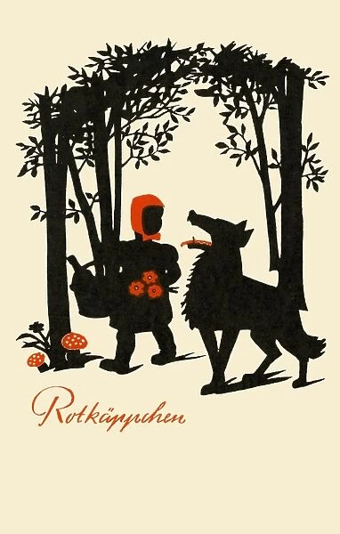 Silhouette. Red Riding Hood