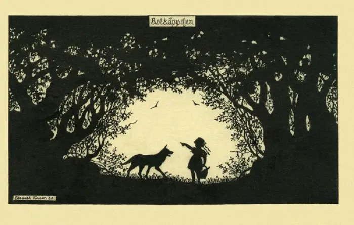 Framed Print : Silhouette. Red Riding Hood Framed Print : Silhouette. Red Riding Hood