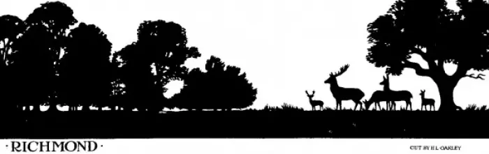 Framed Print : Silhouette of Richmond Park, Surrey Framed Print : Silhouette of Richmond Park, Surrey