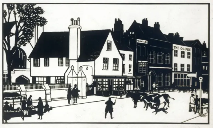 Framed Print : Silhouette of a street scene Framed Print : Silhouette of a street scene