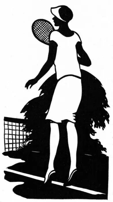 Framed Print : Silhouette of a woman playing tennis Framed Print : Silhouette of a woman playing tennis