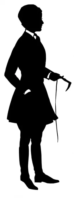 Framed Print : Silhouette of a woman in riding gear Framed Print : Silhouette of a woman in riding gear