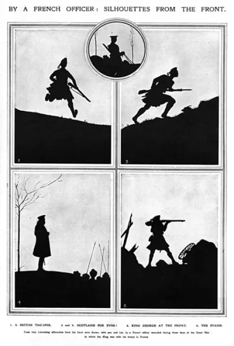 Framed Print : Silhouettes from the front by a French officer Framed Print : Silhouettes from the front by a French officer