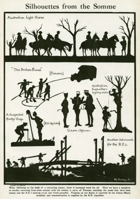 Framed Print : Silhouettes from the Somme, WW1 Framed Print : Silhouettes from the Somme, WW1