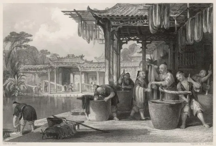 Framed Print : Silk Industry in China Framed Print : Silk Industry in China