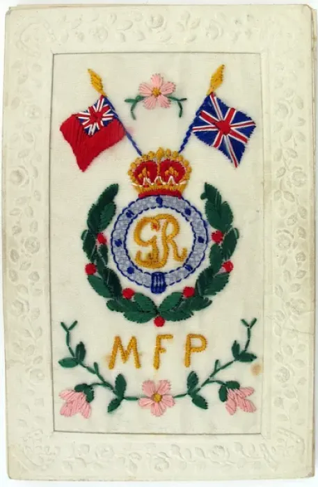 Framed Print : Silk postcard showing Military Foot Police emblem Framed Print : Silk postcard showing Military Foot Police emblem