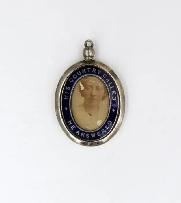 Framed Print : Silver / enamel locket His Country Called, He Answered Framed Print : Silver / enamel locket His Country Called, He Answered
