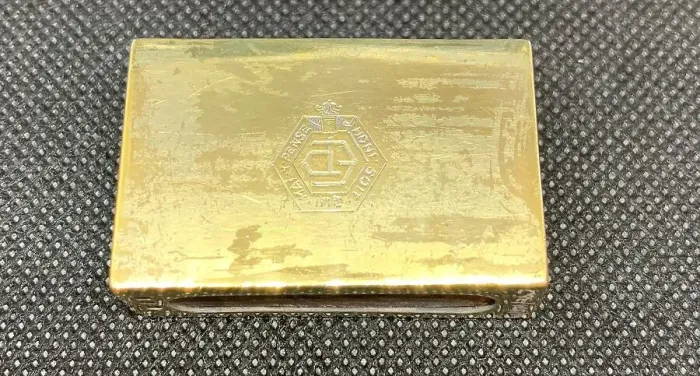 Framed Print : Silver gilt matchbox holder, Nayler Brothers Framed Print : Silver gilt matchbox holder, Nayler Brothers