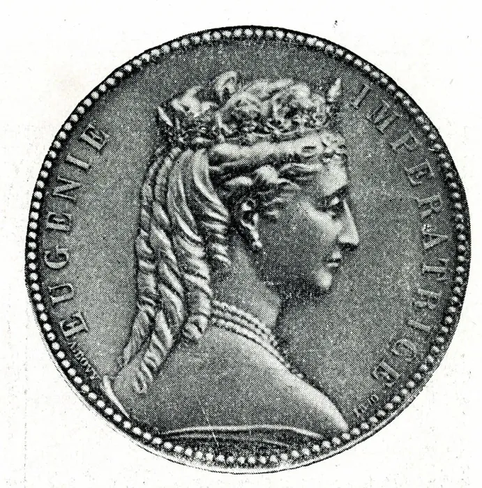 Framed Print : Silver medal, Empress Eugenie's visit to Egypt Framed Print : Silver medal, Empress Eugenie's visit to Egypt