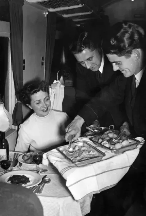 Framed Print : Silver service on a train Framed Print : Silver service on a train