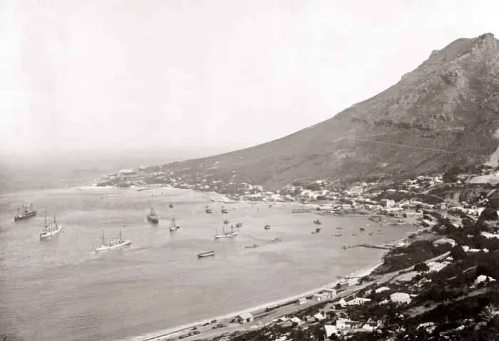 Framed Print : Simons Town, South Africa, circa 1890s. Date: circa 1890s Framed Print : Simons Town, South Africa, circa 1890s. Date: circa 1890s