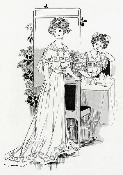 Simple dining dress 1907
