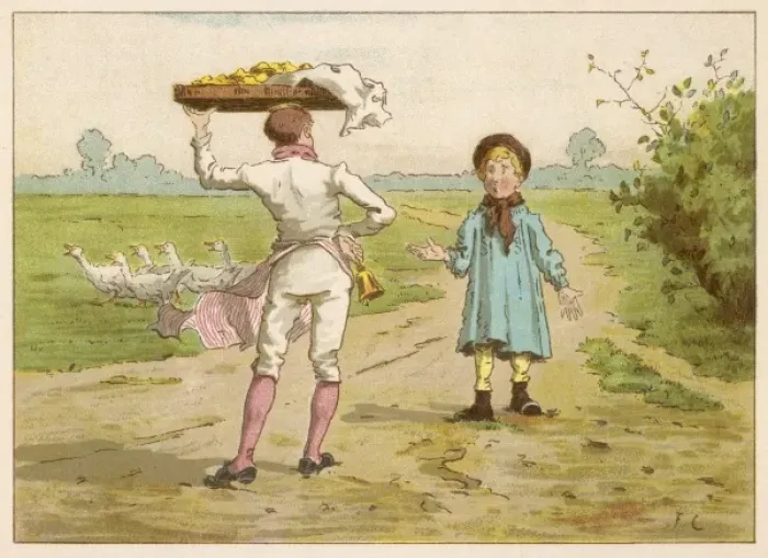 Framed Print : Simple Simon meeting a pieman Framed Print : Simple Simon meeting a pieman