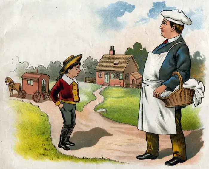 Framed Print : Simple Simon and the Pieman Framed Print : Simple Simon and the Pieman