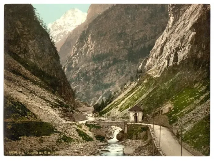 Framed Print : Simplon Pass, Gondoschlucht, Valais, Alps of, Switzerland Framed Print : Simplon Pass, Gondoschlucht, Valais, Alps of, Switzerland