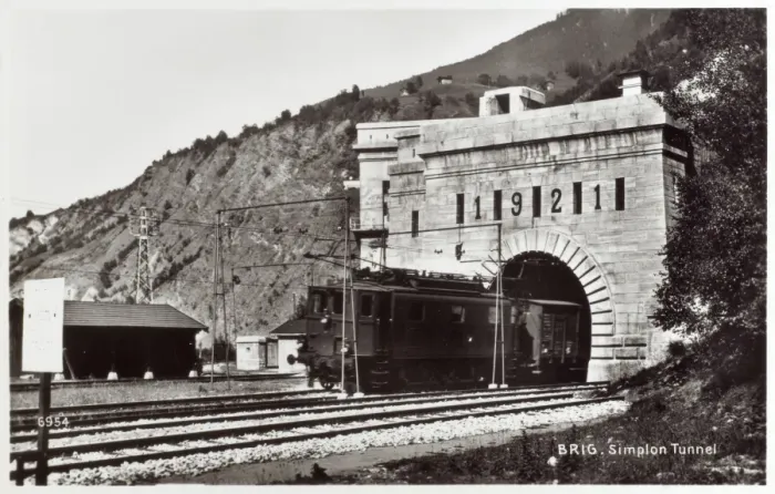 Framed Print : The Simplon Tunnel at Brig, Switzerland Framed Print : The Simplon Tunnel at Brig, Switzerland