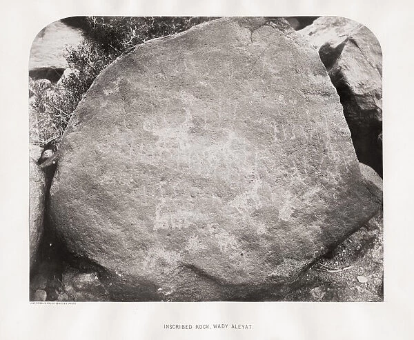 Sina - inscribed rock, Wady Aleyat
