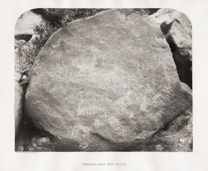 Framed Print : Sina - inscribed rock, Wady Aleyat Framed Print : Sina - inscribed rock, Wady Aleyat