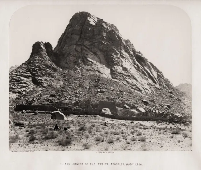 Framed Print : Sinai - ruined convent of the twelve apostles, Wady Leja Framed Print : Sinai - ruined convent of the twelve apostles, Wady Leja