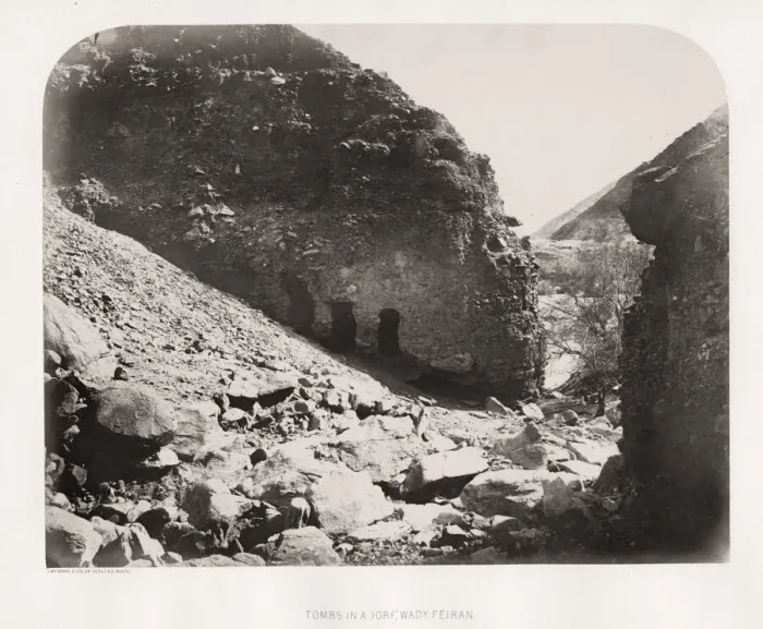 Framed Print : Sinai - tombs in a jorf, Wady Feiran Framed Print : Sinai - tombs in a jorf, Wady Feiran