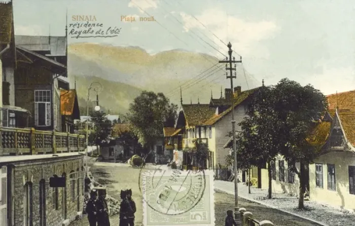 Framed Print : Sinaia - Romania - The New Market area Framed Print : Sinaia - Romania - The New Market area