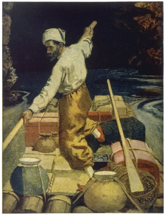 Framed Print : Sinbad on his Raft Framed Print : Sinbad on his Raft